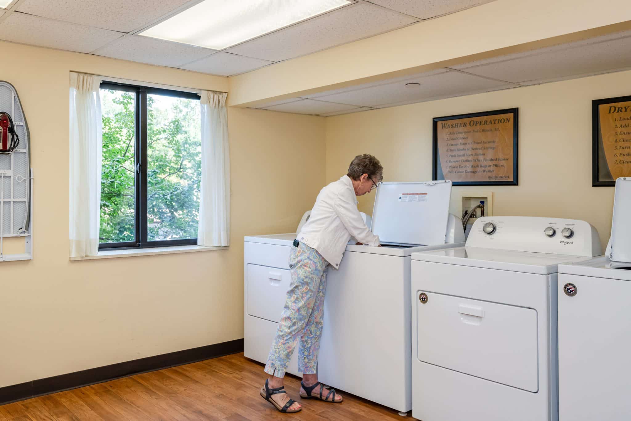 a person standing in a room